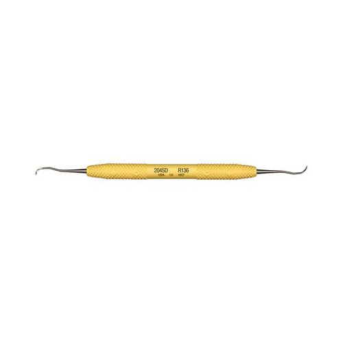 PDT R136 Cruise Line 204SD Double End Sickle Scaler Yellow Resin Handle PDT R136 Cruise Line 204SD Double End Sickle Scaler Yellow Resin Handle